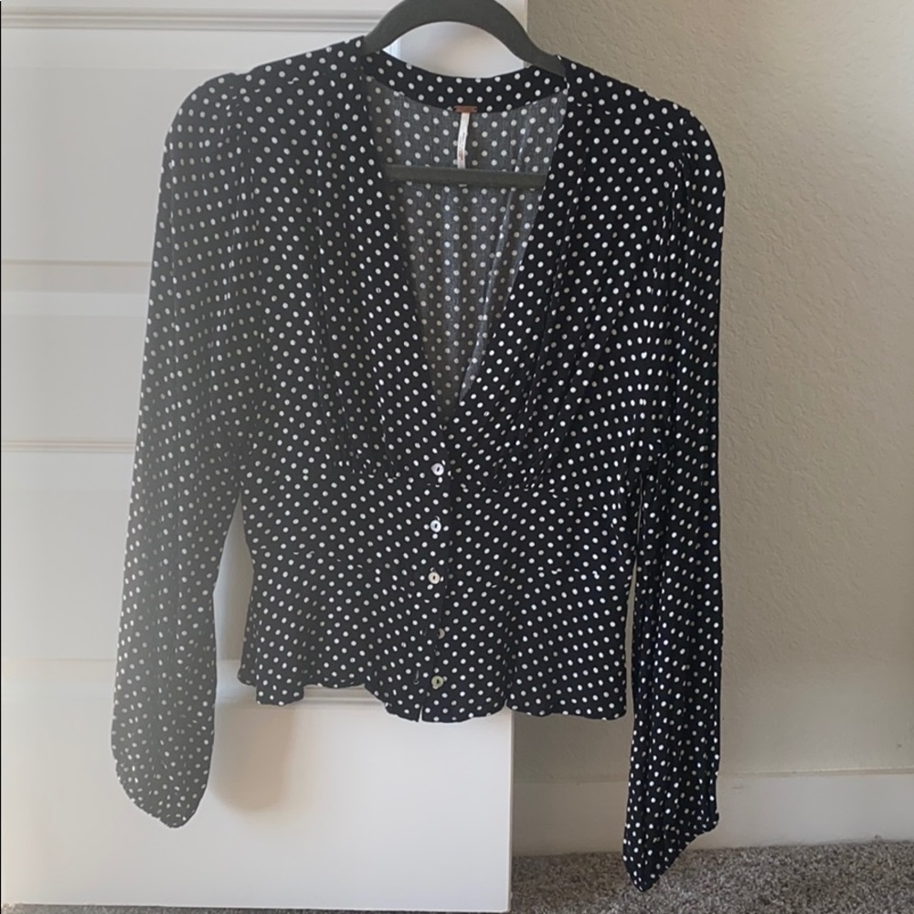 Free People button down V Neck